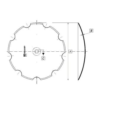 Taler disc crestat 710x8 mm